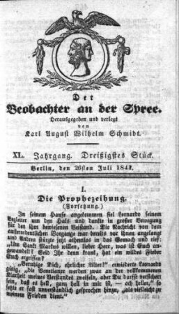 30. Stueck, 26. Juli 1841