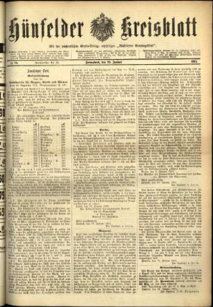 Ausgabe vom Samstag, den 23. Januar 1915.