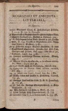 Biographici, et Anecdota Litteraria.