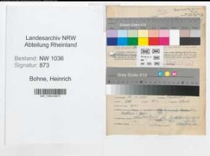 Entnazifizierung Heinrich Bohne , geb. 27.11.1890 (Direktor)