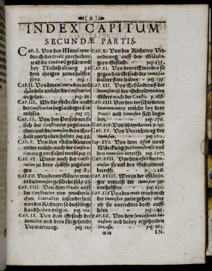 Index Capitum Secundæ Partis.