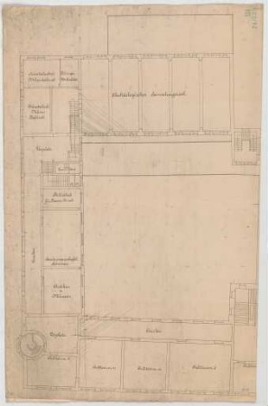 Fischer, Theodor; Jena; Universität - Grundriss OG