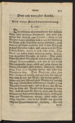 Drey und vierzigstes Kapitel. Von einer Brandweinläuterung.