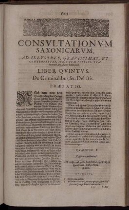Liber Quintus. De Criminalibus, seu Delictis.