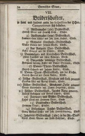VIII. Brüderschaften.