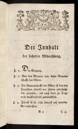 3-6, Der Innhalt der sechsten Abhandlung.