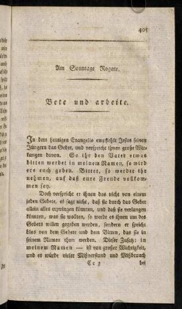 405-420, Am Sonntag Rogate.