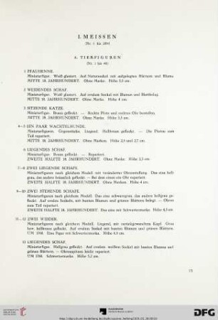 I. Meissen (Nr. 1-284)