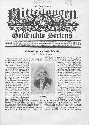 Erinnerungen an Louis Schneider