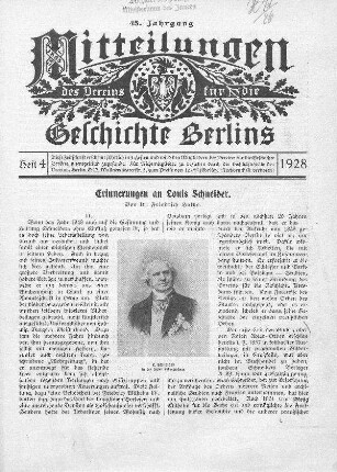 Erinnerungen an Louis Schneider