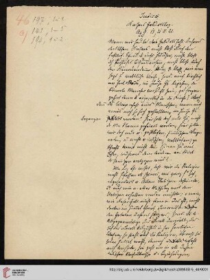 Heid. Hs. 3895 II B - 5,46: Nachlass Heinrich Bassermann, Sonn- und Feiertagspredigten: Predigt zu Apg 13, 21-22 (Vergleichung des Kaisers mit David)