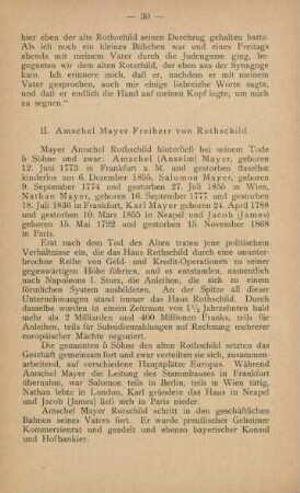 II. Amschel Mayer Freiherr von Rothschild