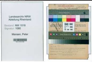 Entnazifizierung Peter Mansen , geb. 07.04.1912 (Feuerwehrmann)