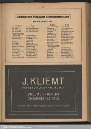 Chemnitzer Straßen-Umbenennungen