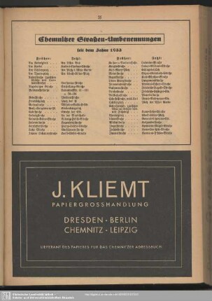 Chemnitzer Straßen-Umbenennungen