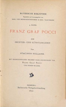 Franz Graf Pocci : ein Dichter- und Künstlerleben