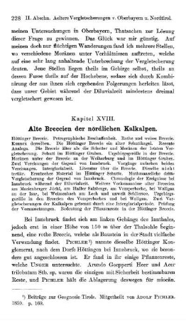 Kapitel XVIII. Alte Breccien der nördlichen Kalkalpen.