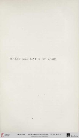 Walls and Gates of Rome