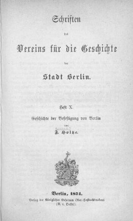 Geschichte der Befestigung von Berlin