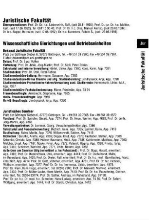 Juristische Fakultät