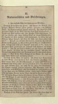 II. Naturansichten und Belehrungen