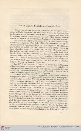 Die in Ungarn illuminierten Handschriften