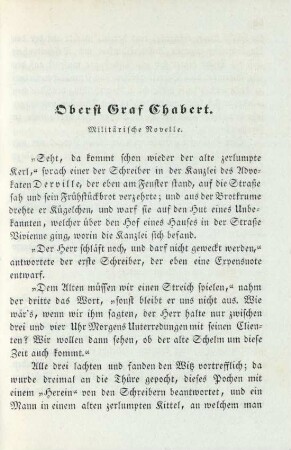 Oberst Graf Chabert. Militärische Novelle