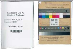 Entnazifizierung Robert Hofmann , geb. 13.02.1896 (Ingenieur)