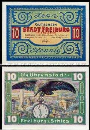 Freiburg in Schlesien, Notgeldserie , 10 Pfennig