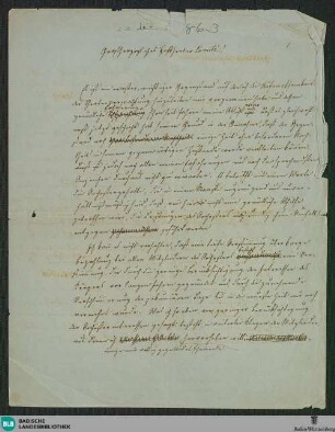 Briefe von Vinzenz Lachner an das Großherzogliche Theater-Komitee - K 2917, 4; 6-8, 10