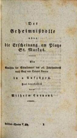 Original-Theater : für das Jahr .... 1821, 5