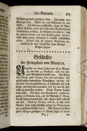 Geschichte der Prinzeßinn von Navarra