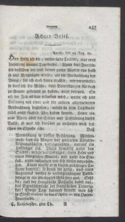 Achter Brief. Paris, den 12 Aug. 89.