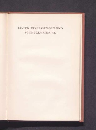 Linien, Einfassungen und Schmuckmaterial
