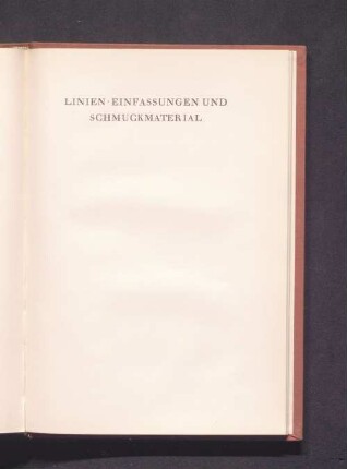 Linien, Einfassungen und Schmuckmaterial