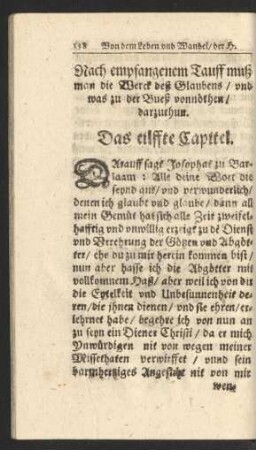 Nach empfangenem Tauff ... Das eilffte Capitel