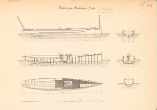 Petroleum-Motorboot »Fritz«: Schnitte 1:50