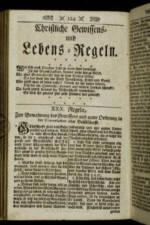 Christliche Gewissens- und Lebens-Regeln.