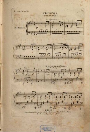 Chansons d'amour : pour le piano ; oeuvre 13, 1. Provence