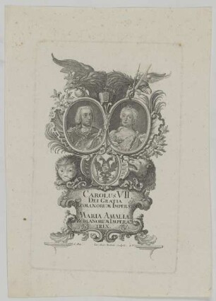 Doppelbildnis des Carolus VII und der Maria Amalia