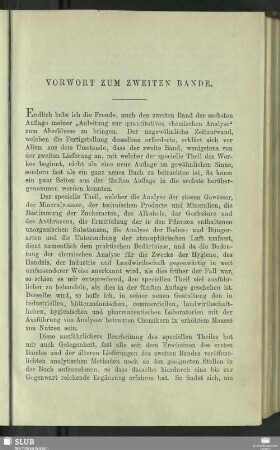 Vorwort Zum Zweiten Bande