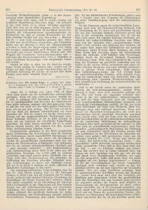 379-381 [Rezension] Althaus, Paul, Die letzten Dinge