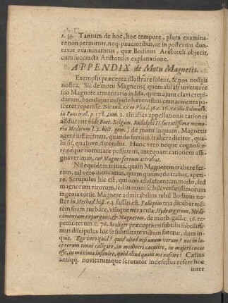 Appendix de Motu Magnetis