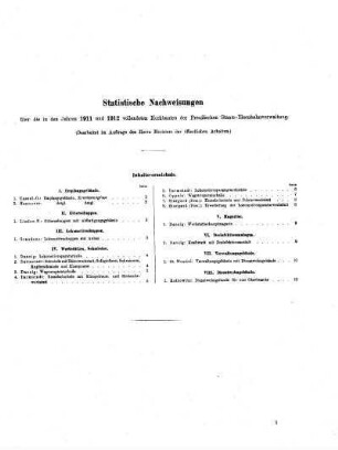 1911/1912: Statistische Nachweisungen über die in den Jahren ... vollendeten Hochbauten der preußischen Staats-Eisenbahnverwaltung