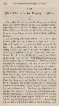 726-745 Die neuesten kirchlichen Vorgänge in Baden