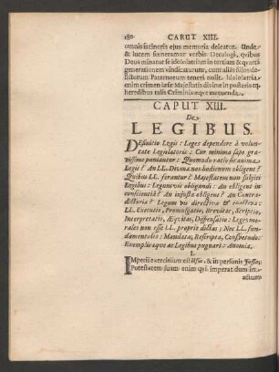 Caput XIII. De Legibus.