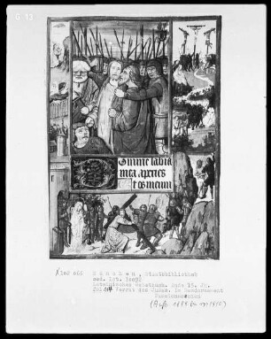 Lateinisches Gebetbuch mit französischem Kalender — Verrat des Judas, Folio 114