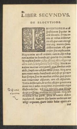 Liber Secundus. De Elocutione.