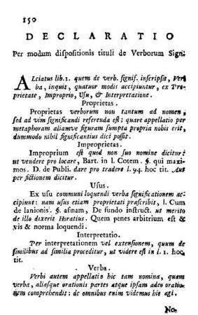 Declaratio Per modum dispositionis tituli de Verborum Sign.