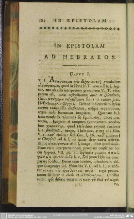 In Epistolam Ad Hebraeos